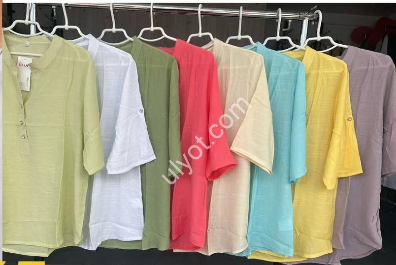 БЛУЗКА (3XL-6XL) ГОЛУБОЙ 223