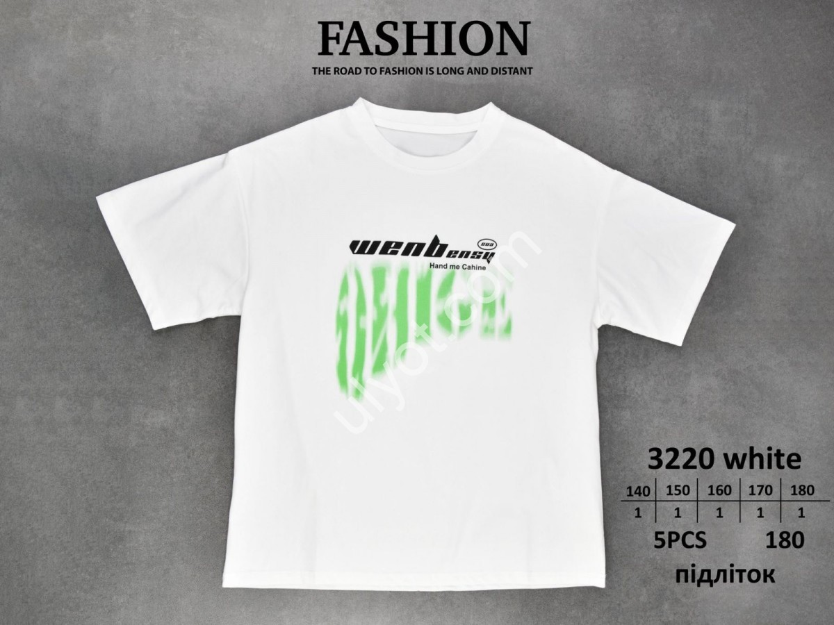 ФУТБОЛКА WENB (140-180СМ) БІЛИЙ 3220