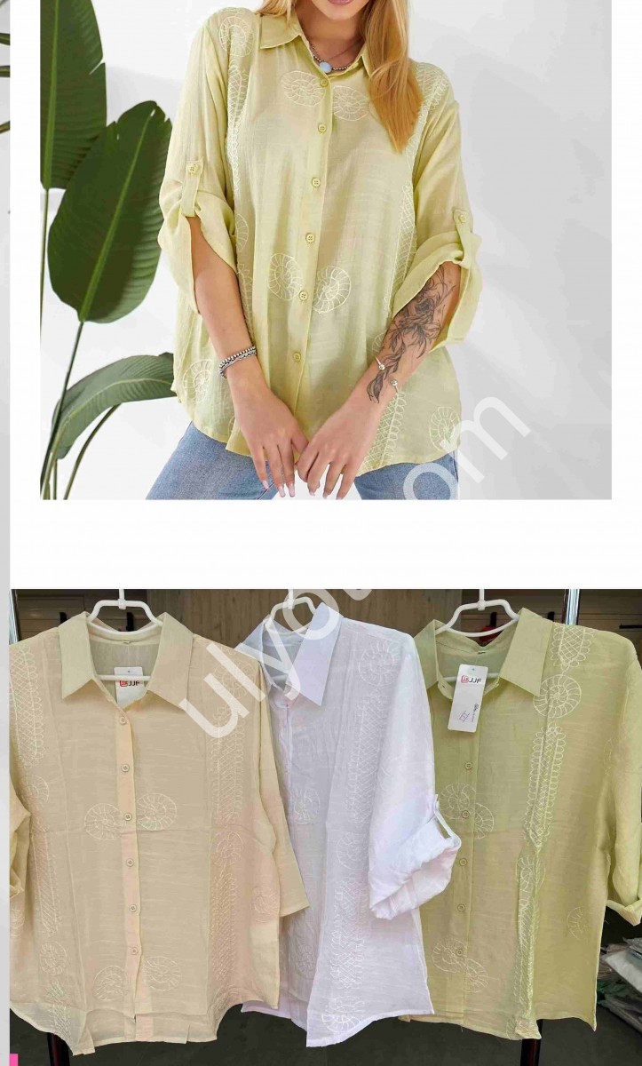 Сорочка (XL-4XL) ОЛИВКА 2288