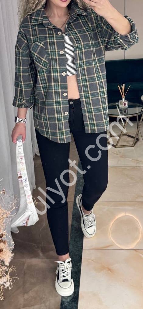 СОРОЧКА (S-XL) ЗЕЛЕНИЙ 30/36