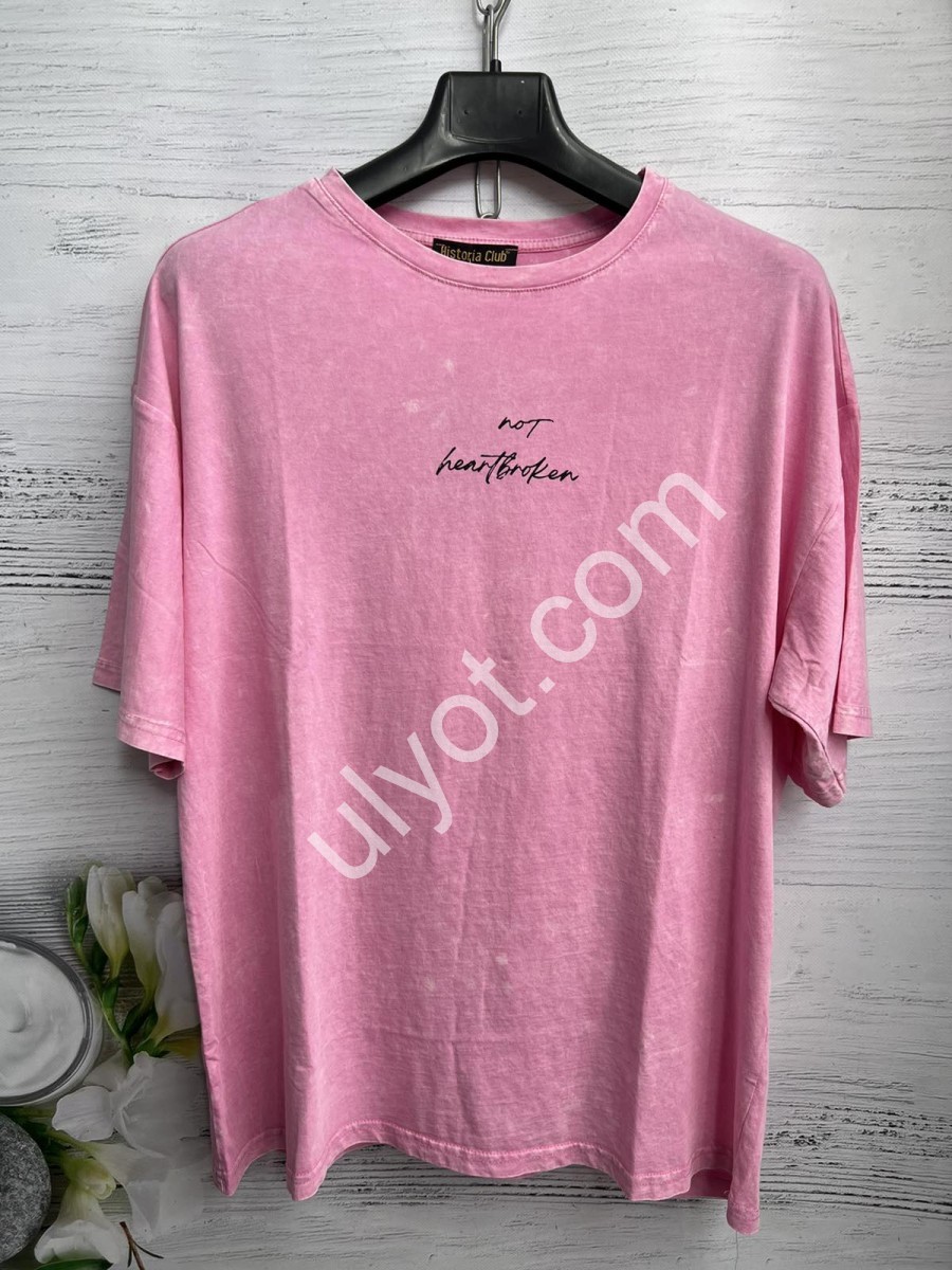 ФУТБОЛКА NOT (OVER SIZE) РОЗОВЫЙ 