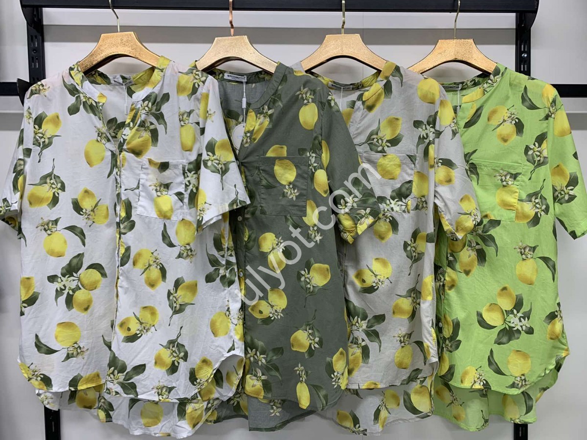 РУБАШКА ЛИМОН (3XL-7XL) САЛАТОВЫЙ 8710