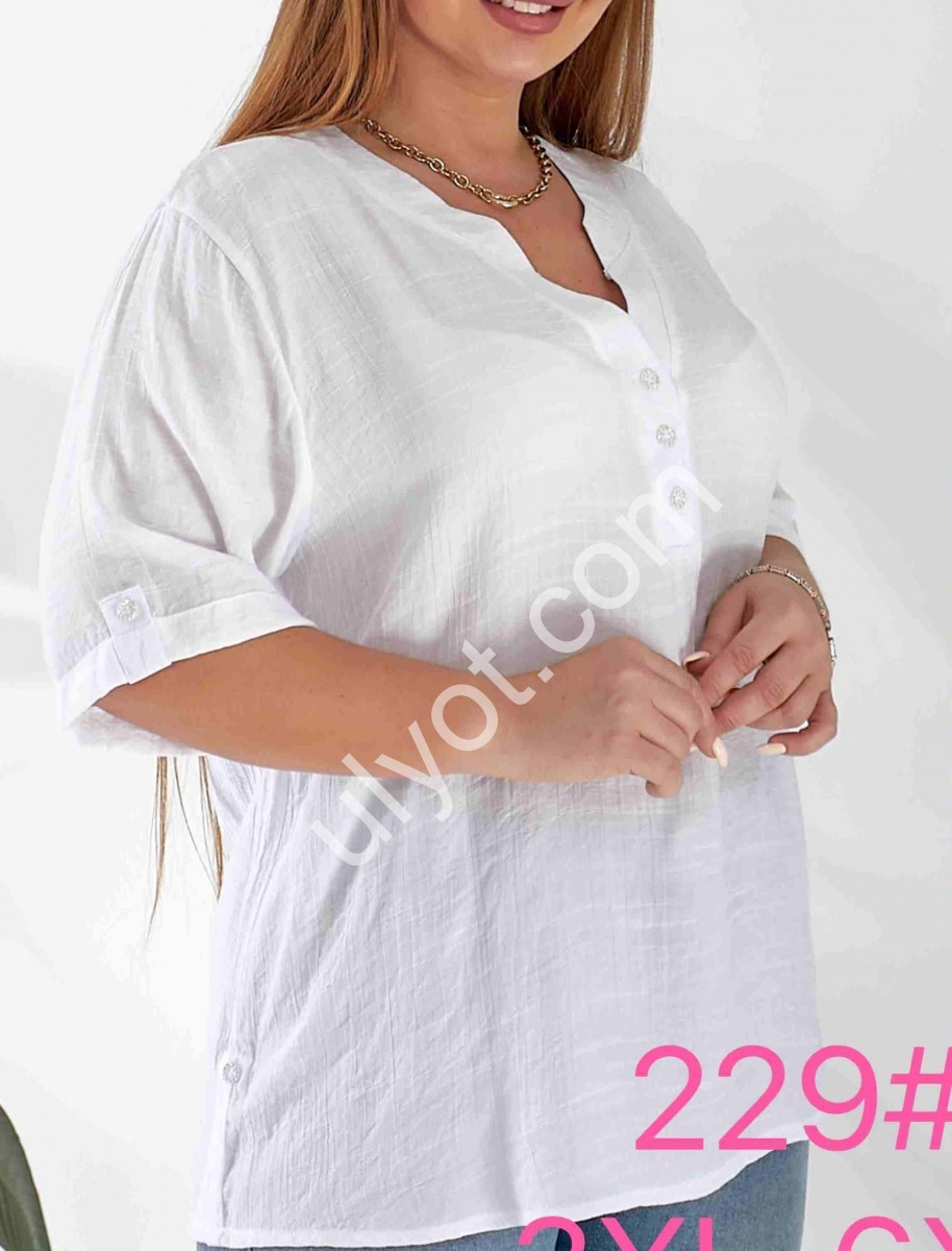 БЛУЗКА (3XL-6XL) ЛИЛОВЫЙ 229