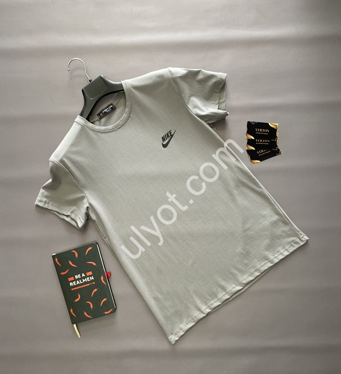 ФУТБОЛКА N02 (M-3XL) СВ.СЕРЫЙ N