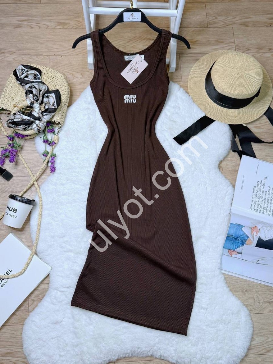 СУКНЯ-МАЙКА MIU40 (42-48) ШОКОЛАДНИЙ 1609
