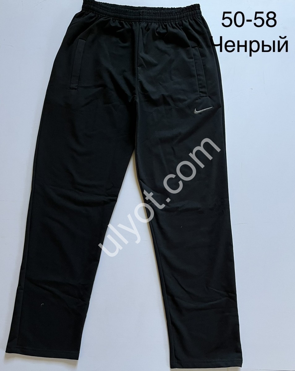 СПОРТ.ШТАНЫ N02 (50-58) ПРЯМОЙ ЧЕРНЫЙ 