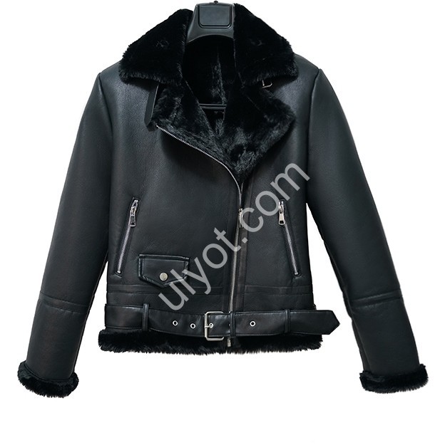 ДУБЛЕНКА AOLONG (S-2XL) ЧЕРНЫЙ 8819
