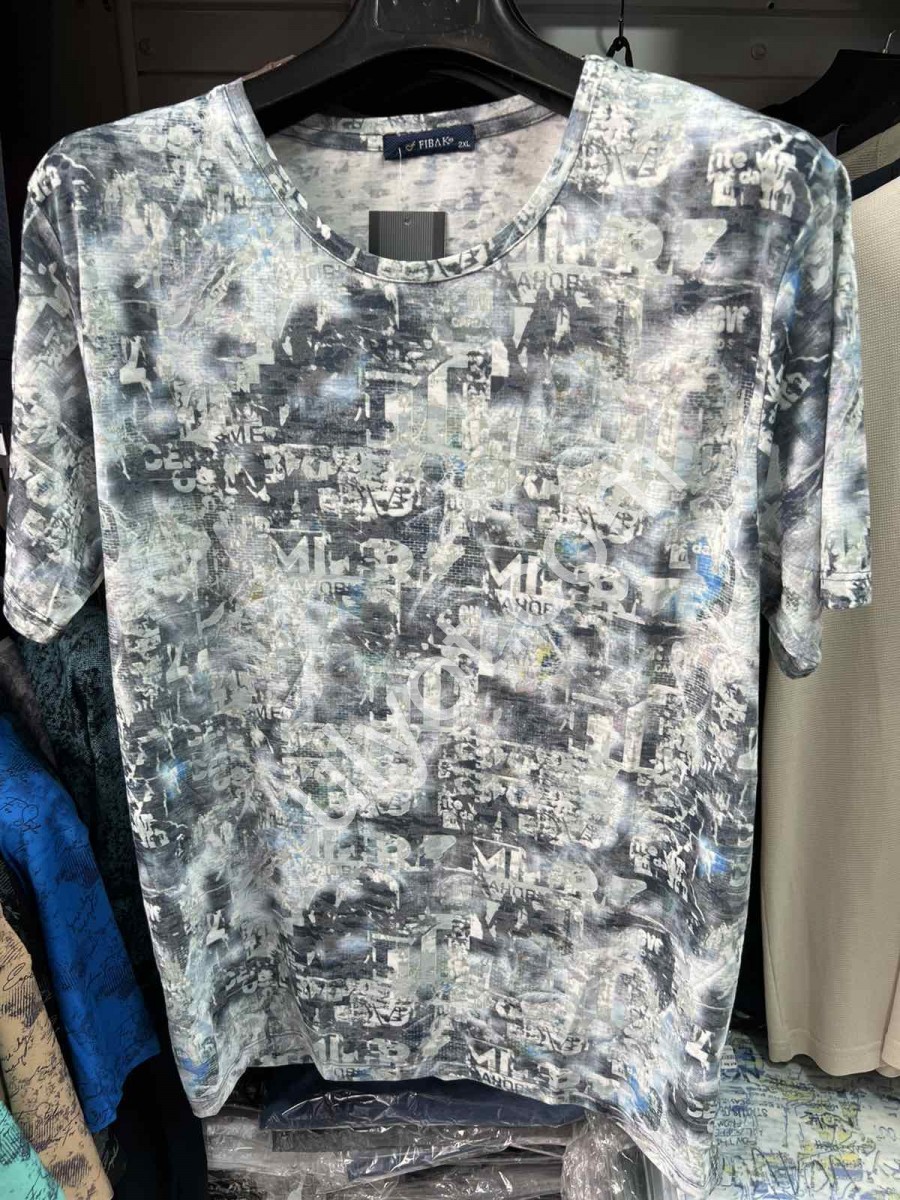 ФУТБОЛКА (2XL-5XL) СВ.СЕРЫЙ 8566
