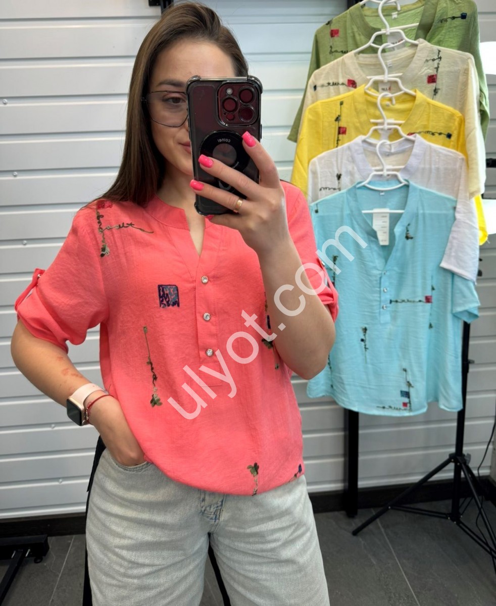 Сорочка JJF (XL-4XL) БЛАКИТНИЙ 203
