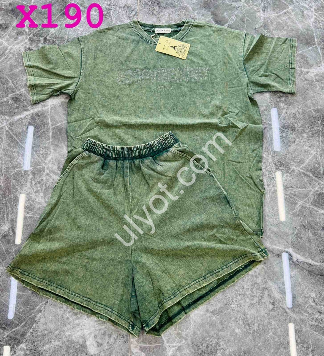 ЖЕНСКИЙ КОСТЮМ (OVER SIZE) ГР.ЗЕЛЕНЫЙ X190