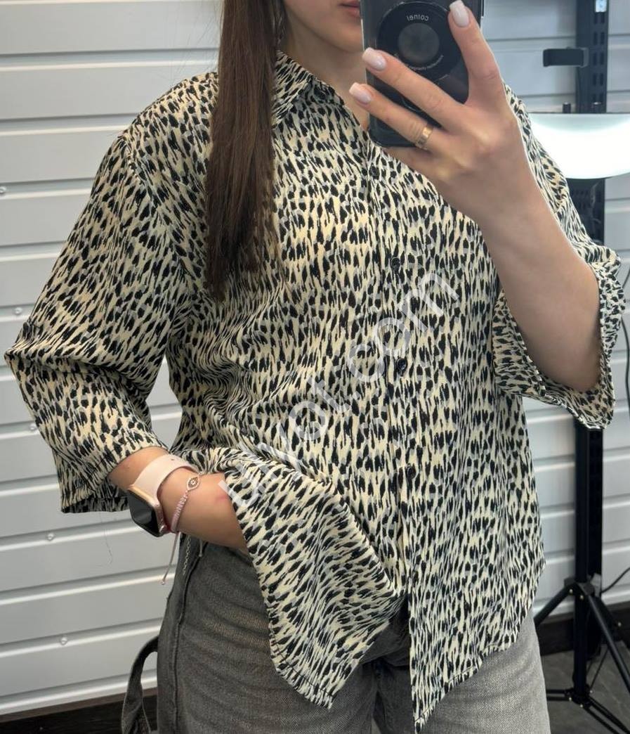 БЛУЗКА (XL-4XL) ЛЕО+БЕЖЕВЫЙ-2 8807