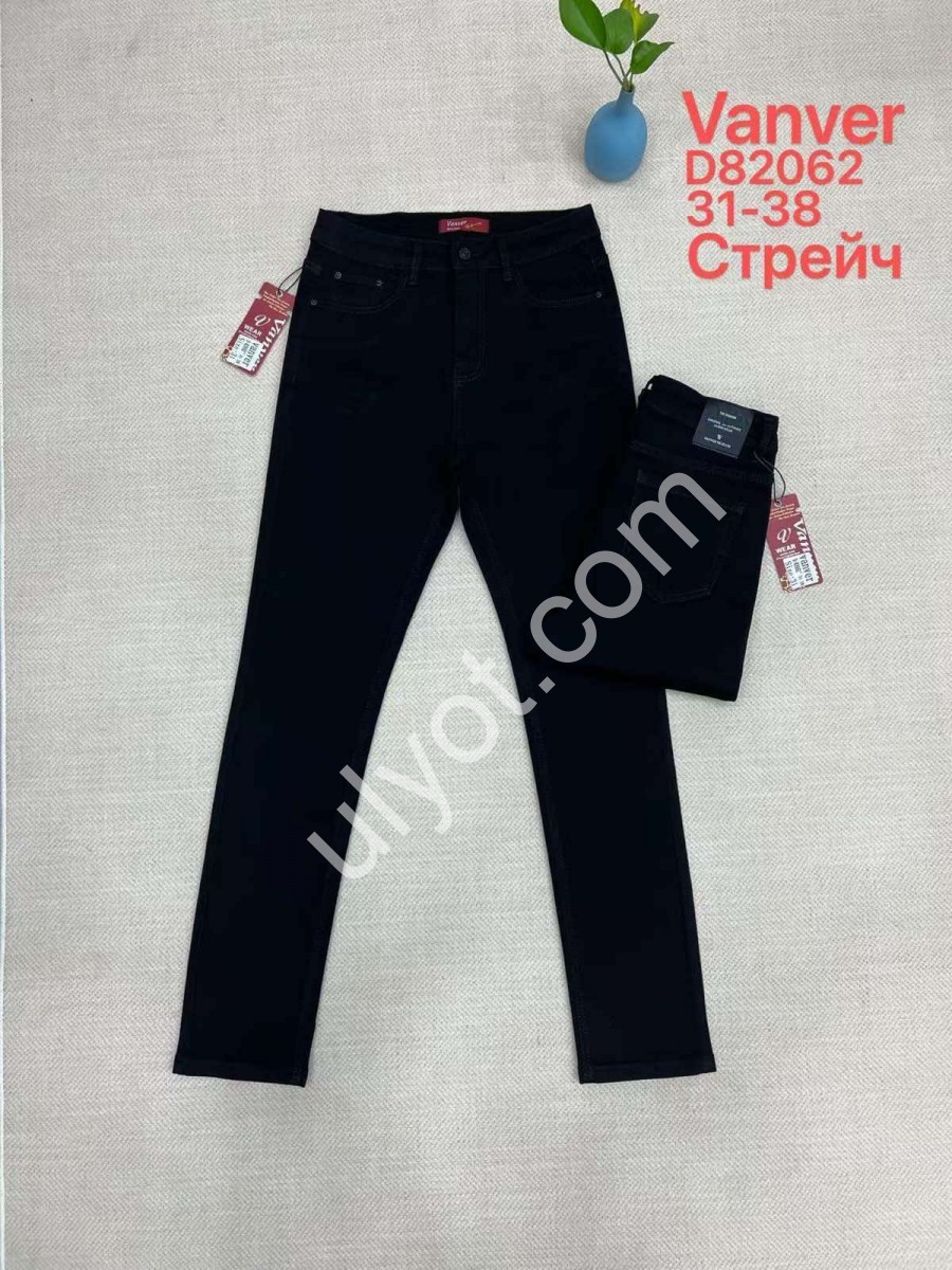 ДЖИНСЫ VANVER (31-38) ЧЕРНЫЙ 82062