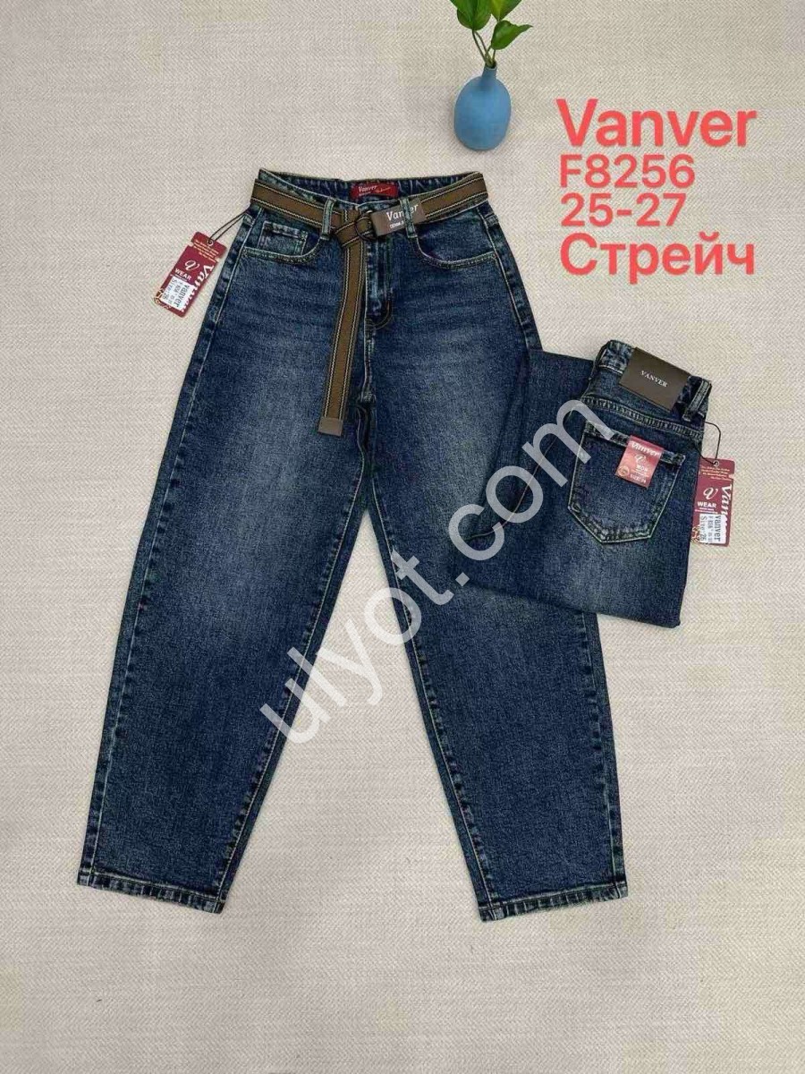 ДЖИНСЫ VANVER (25-27) Т.СИНИЙ 8256