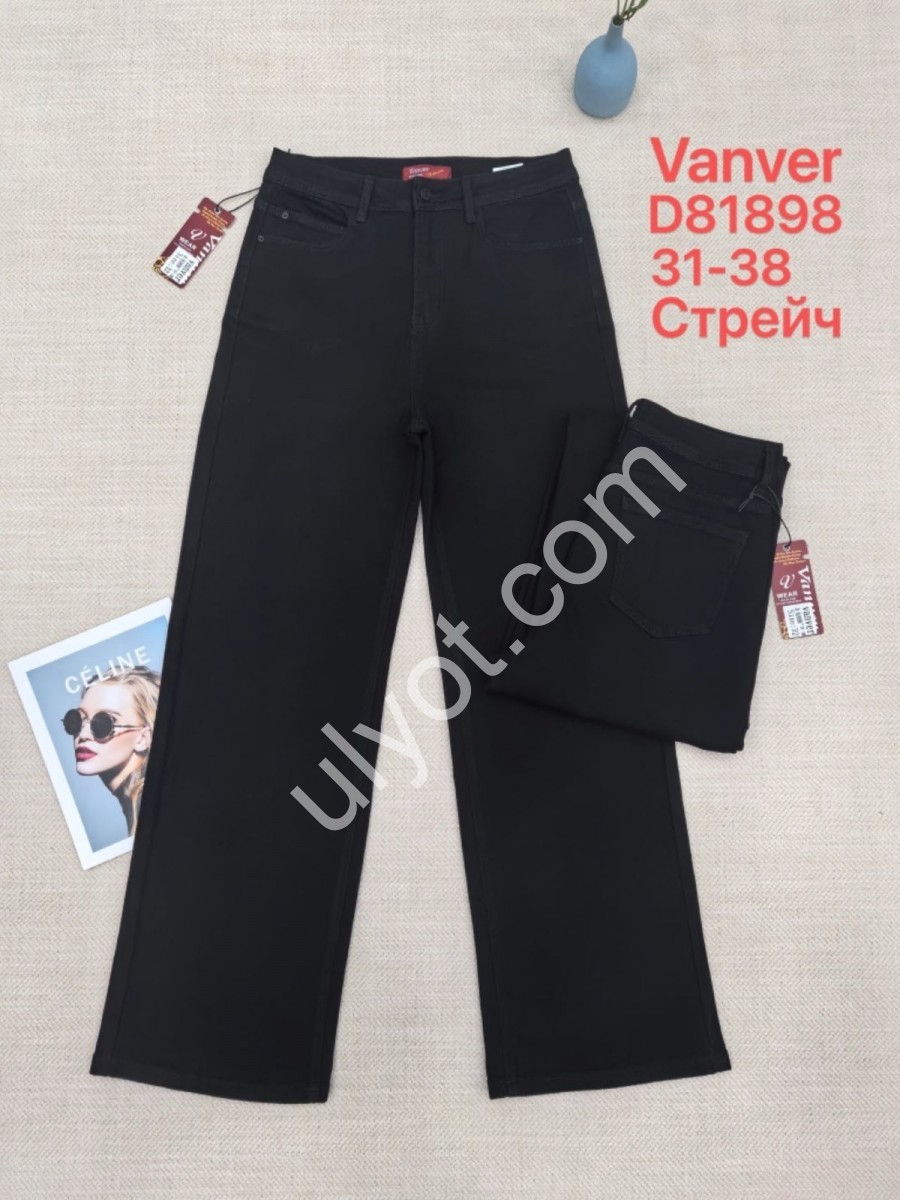 ДЖИНСЫ VANVER (31-38) ЧЕРНЫЙ 81898