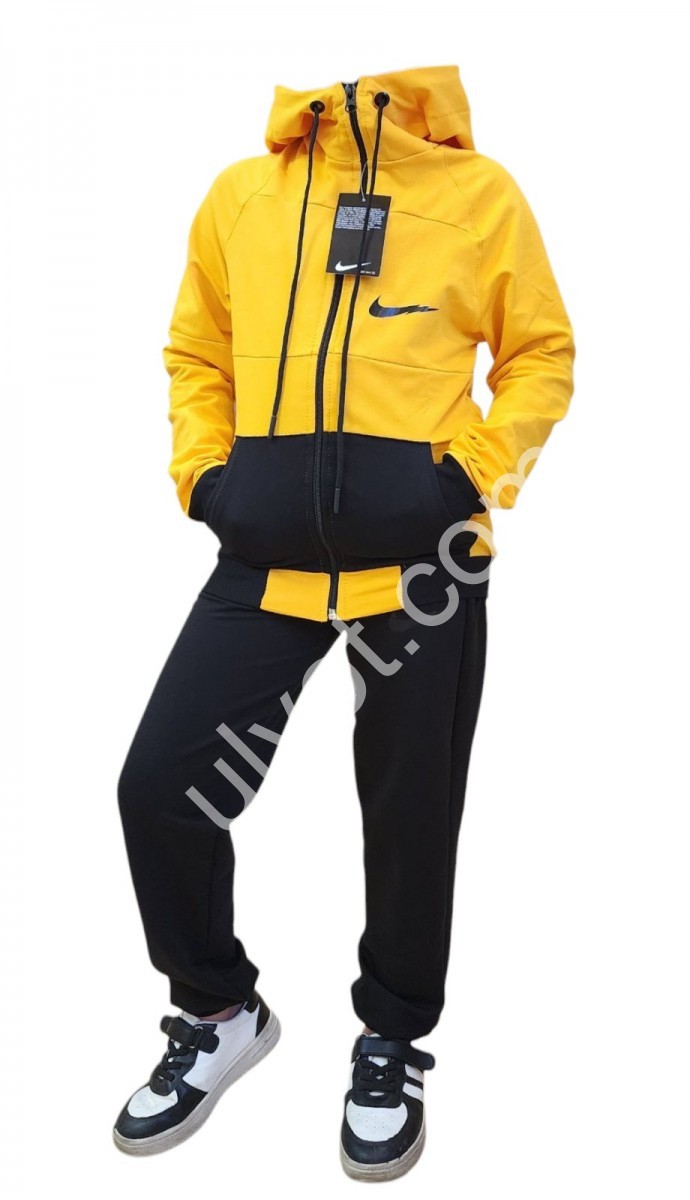 СПОРТ.КОСТЮМ N02 (26-34) МАНЖЕТ ЖЕЛТЫЙ+ЧЕРНЫЙ 