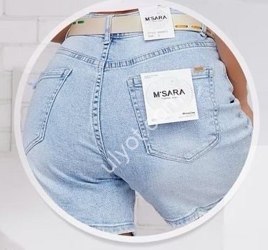 ШОРТЫ M.SARA (XS-XL) ГОЛУБОЙ 6080-5