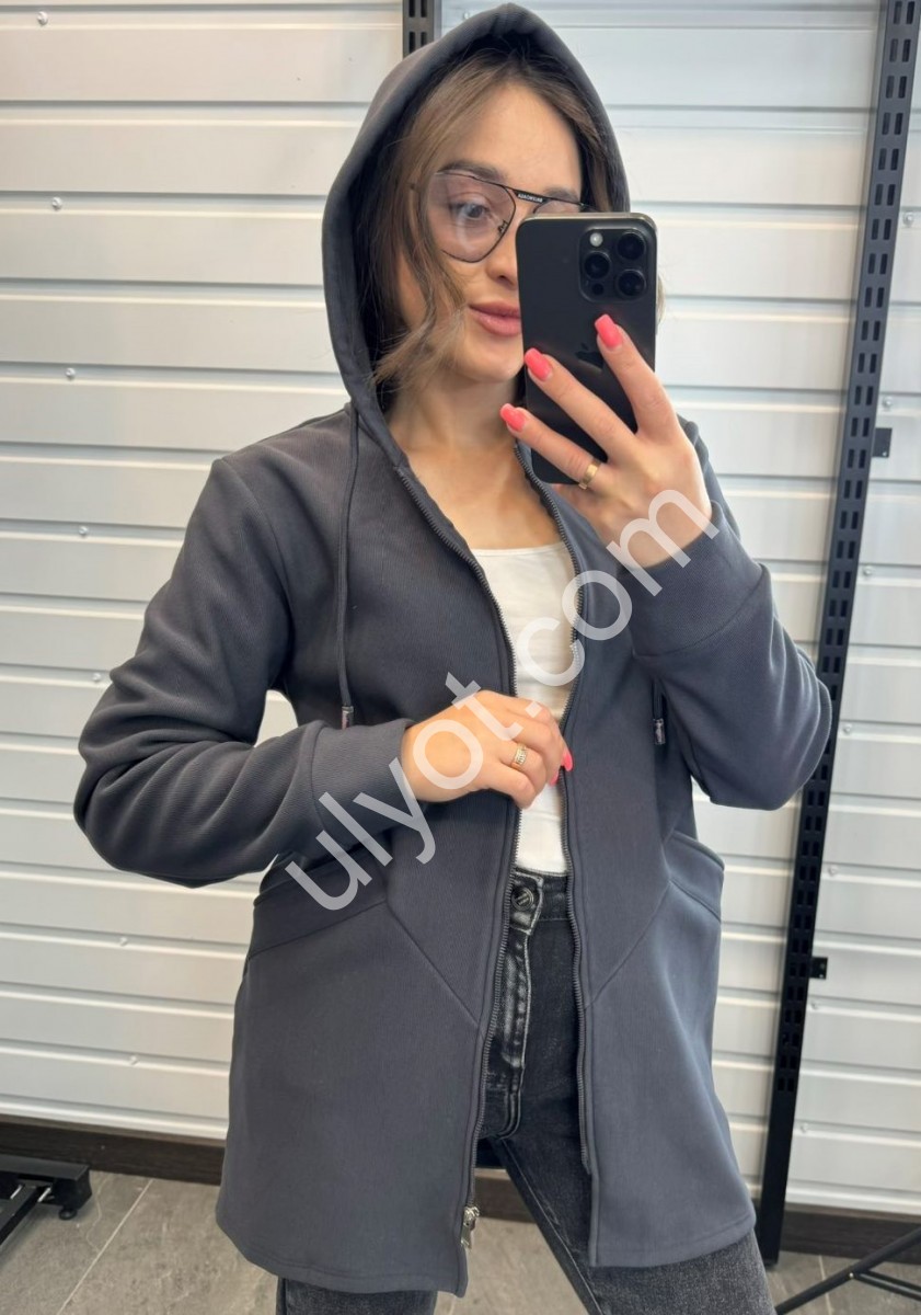 КОФТА (M-3XL) ГРАФИТ МИКРОМЕХ 27010
