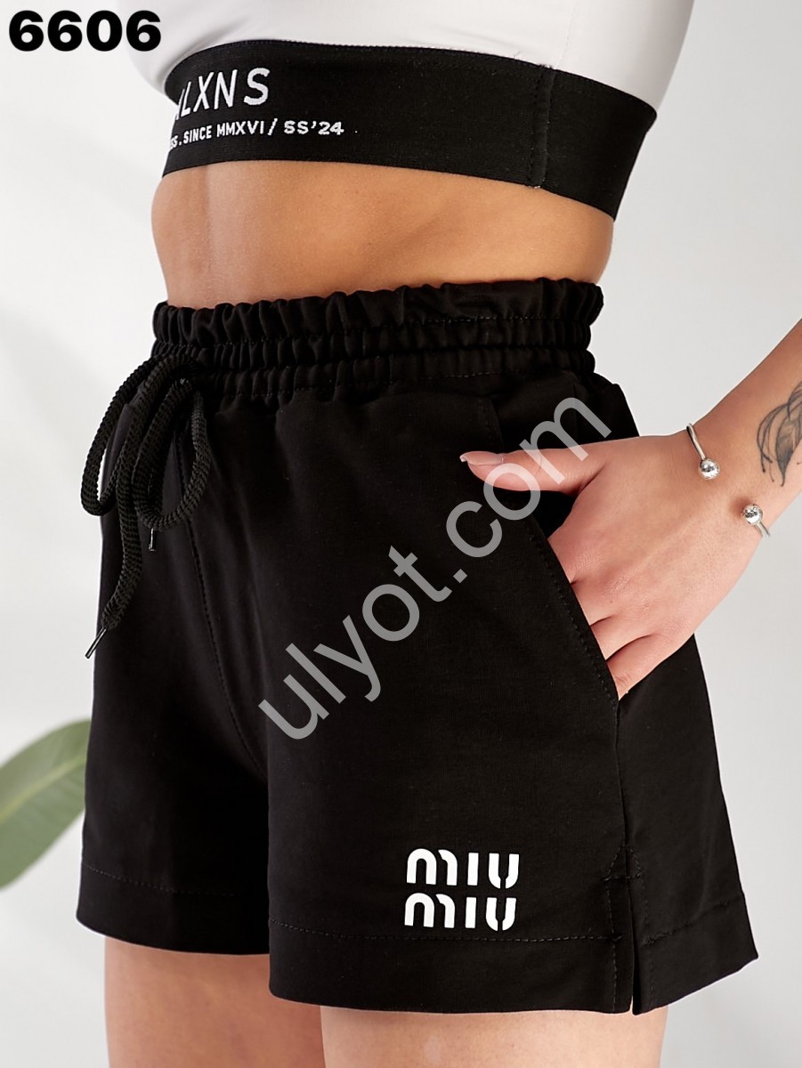 ШОРТИ MIU (42-50) ЧОРНИЙ 6606