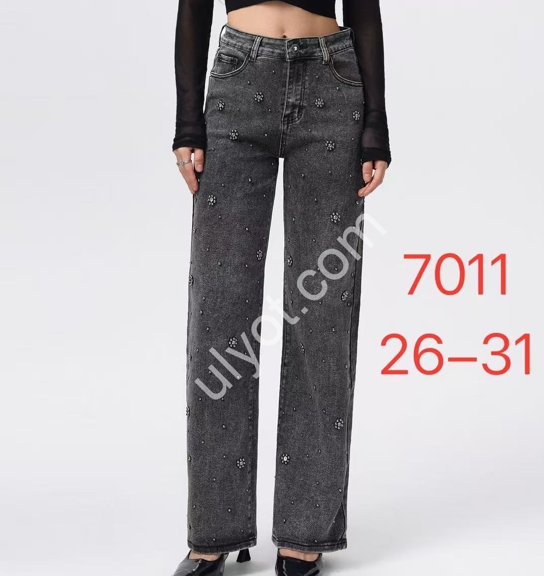 ДЖИНСЫ JELEEY (26-31) ГРАФИТ 7011
