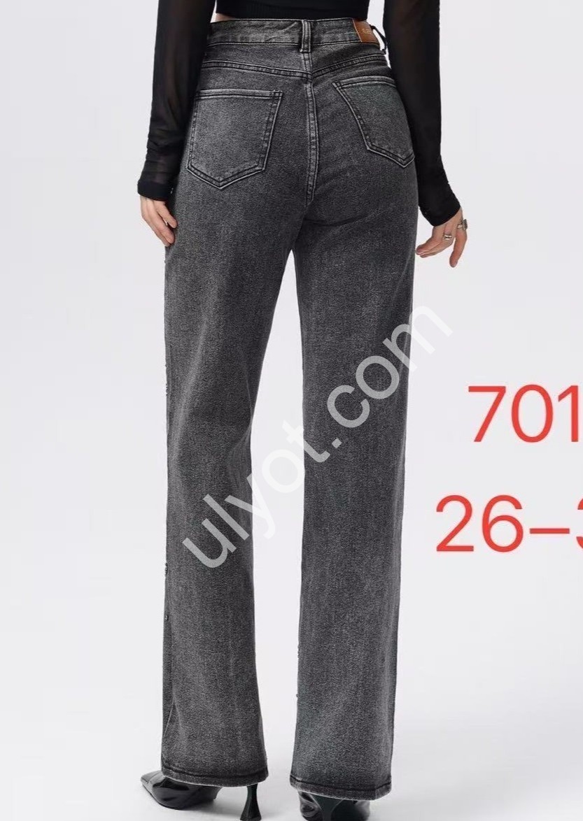 ДЖИНСЫ JELEEY (26-31) ГРАФИТ 7011