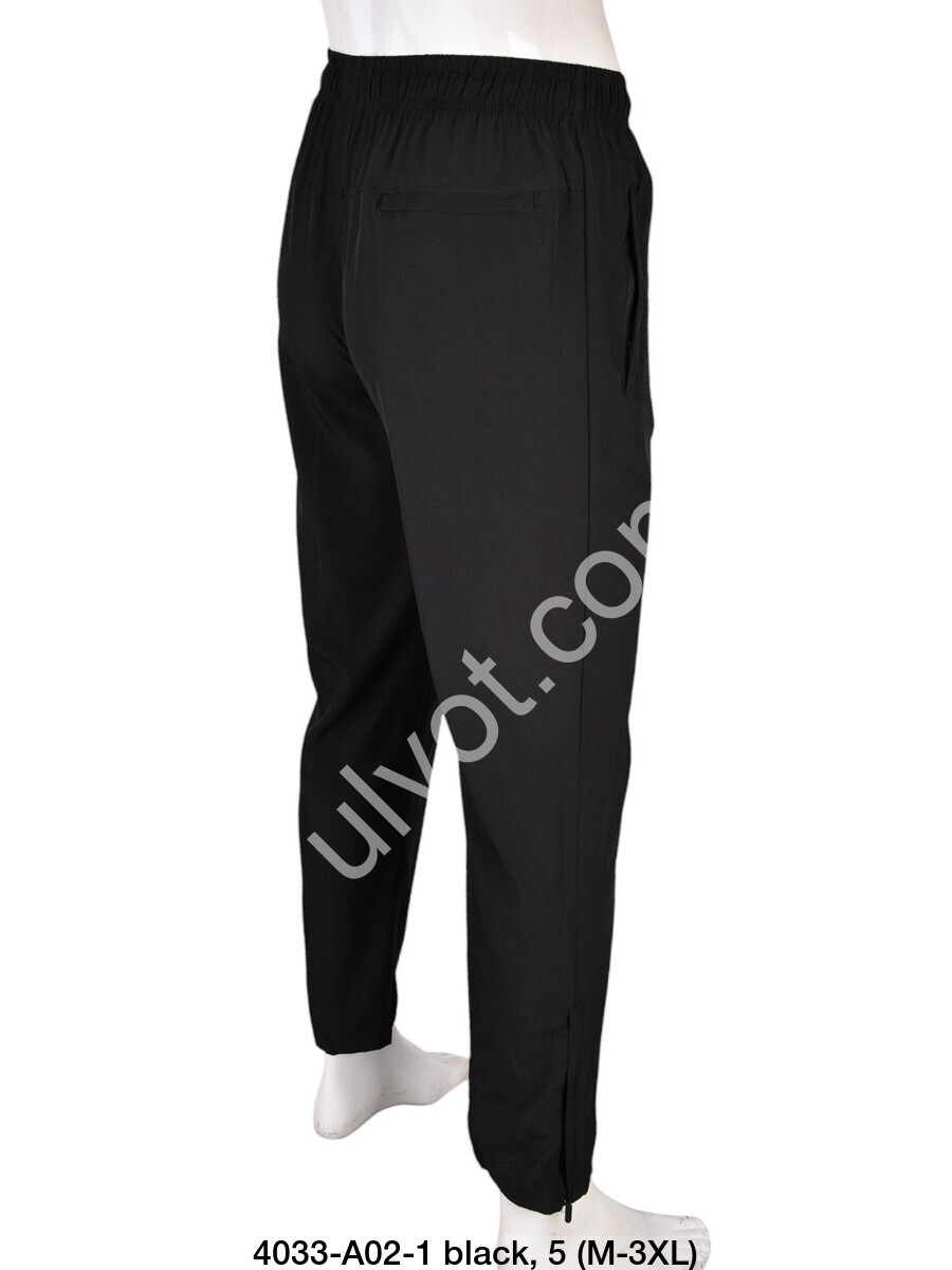 СПОРТ.ШТАНИ A01 (M-3XL) МАНЖЕТ ЧОРНИЙ A02-1