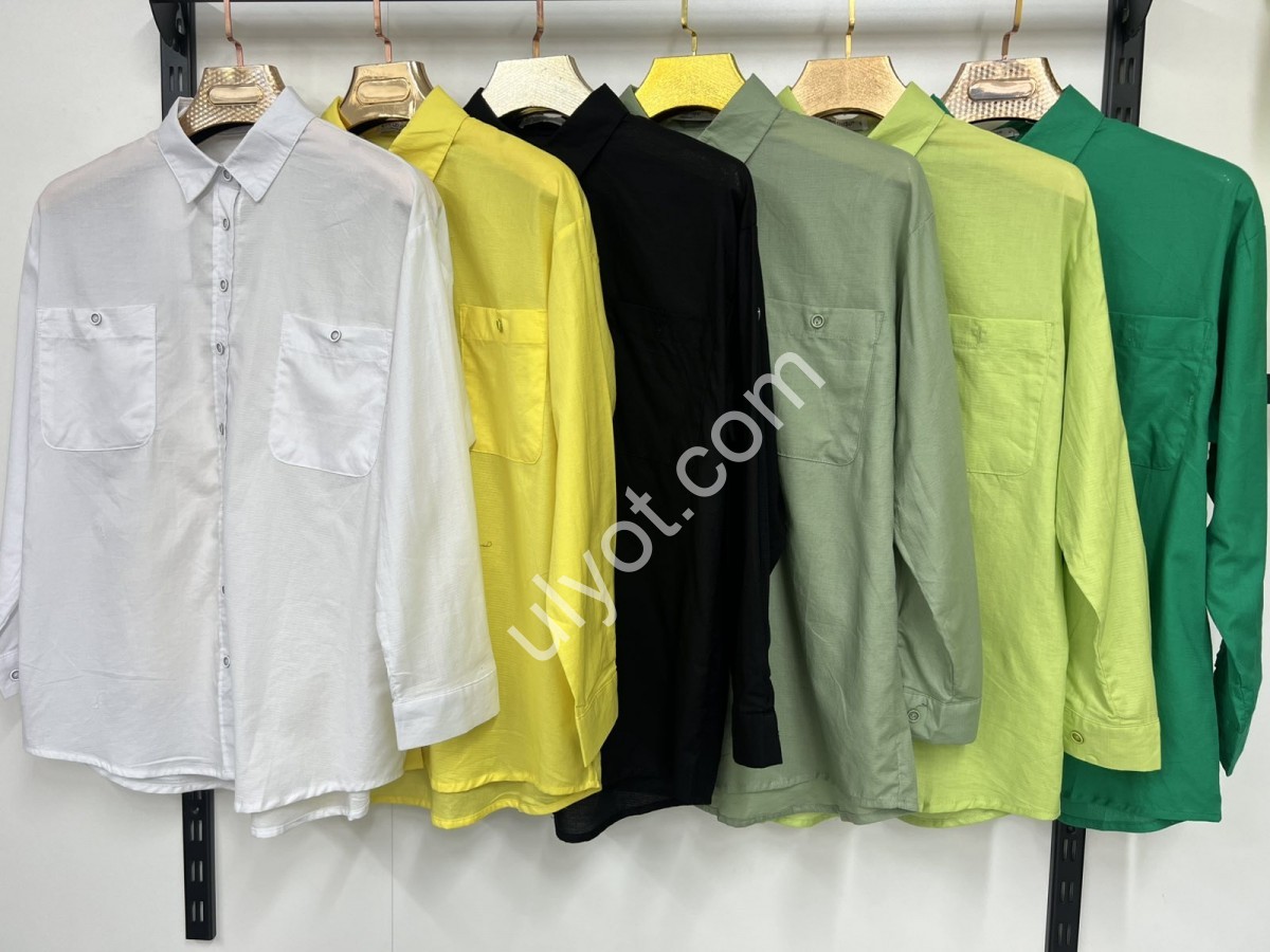 РУБАШКА (S-XL) ЖЕЛТЫЙ 16352085