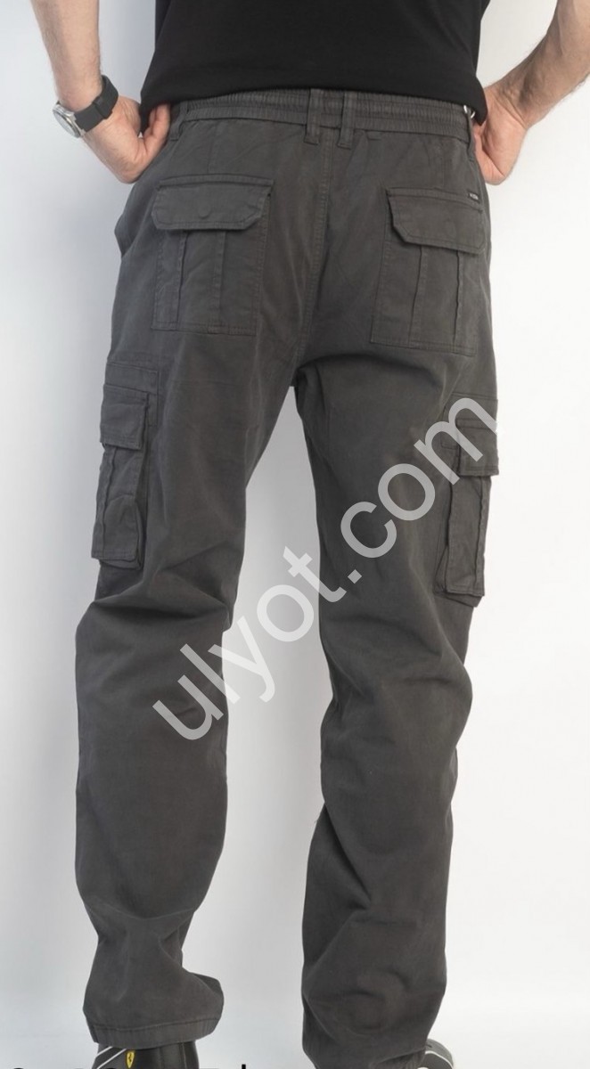 ДЖЕГИНСЫ AKPZEN (32-42) КАРГО ГРАФИТ 8080-16