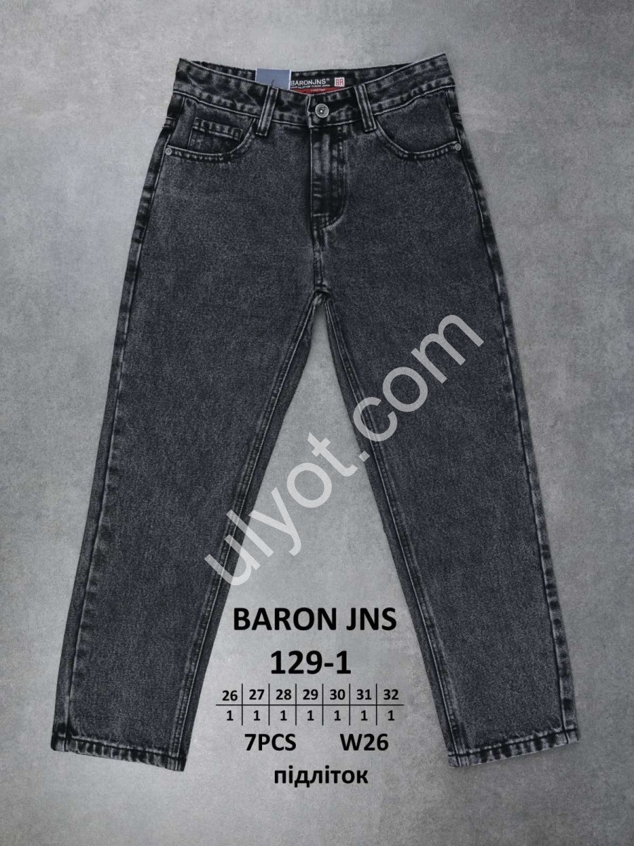 ДЖИНСИ BARON (26-32) ГРАФІТ T129-1