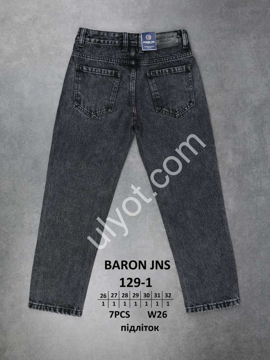 ДЖИНСИ BARON (26-32) ГРАФІТ T129-1