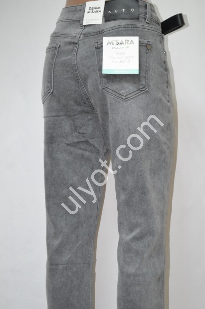 ДЖИНСИ M.SARA (XS-XL) ГРАФІТ 3382-D