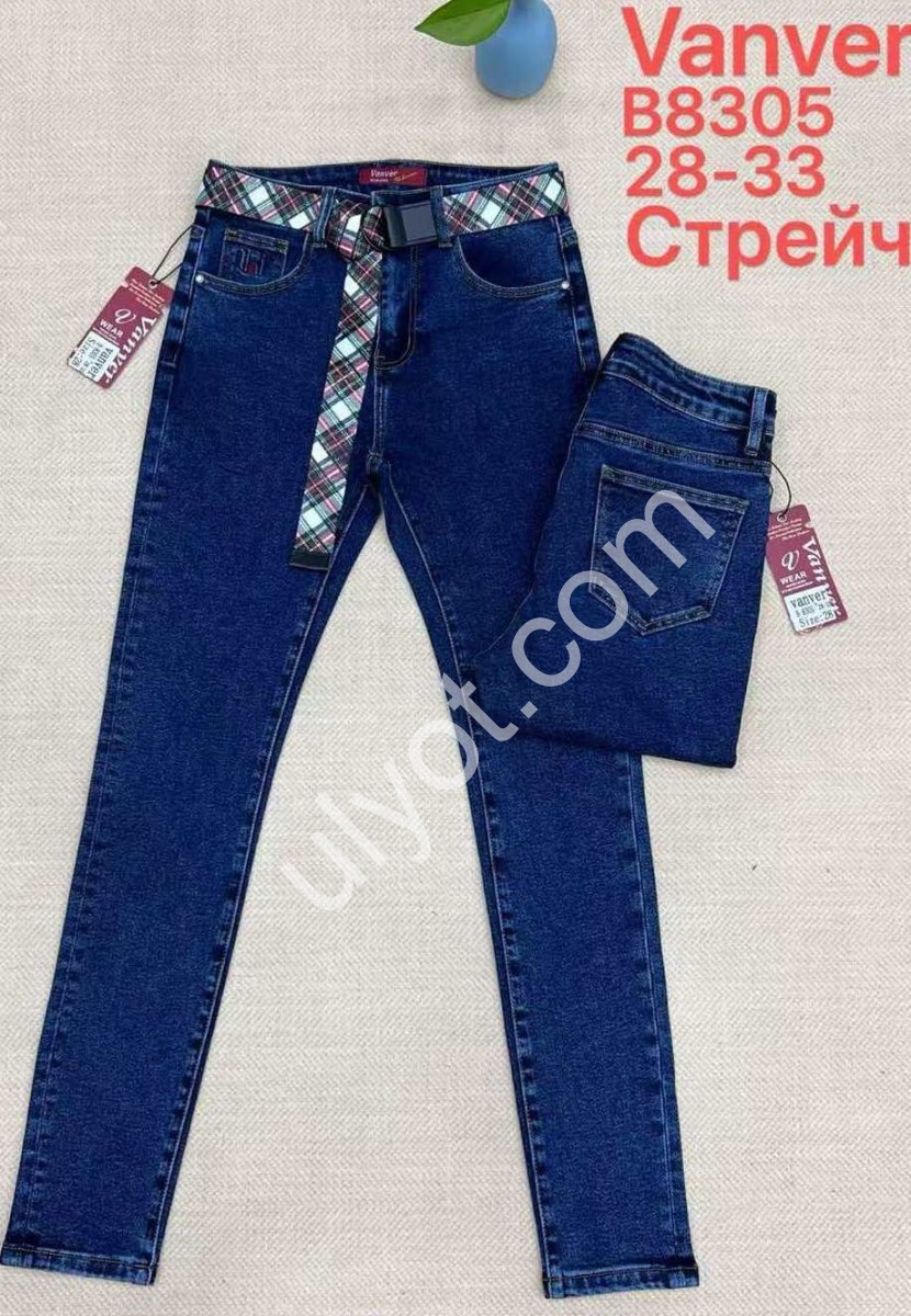 ДЖИНСИ VANVER (28-33) Т.СИНІЙ B8305