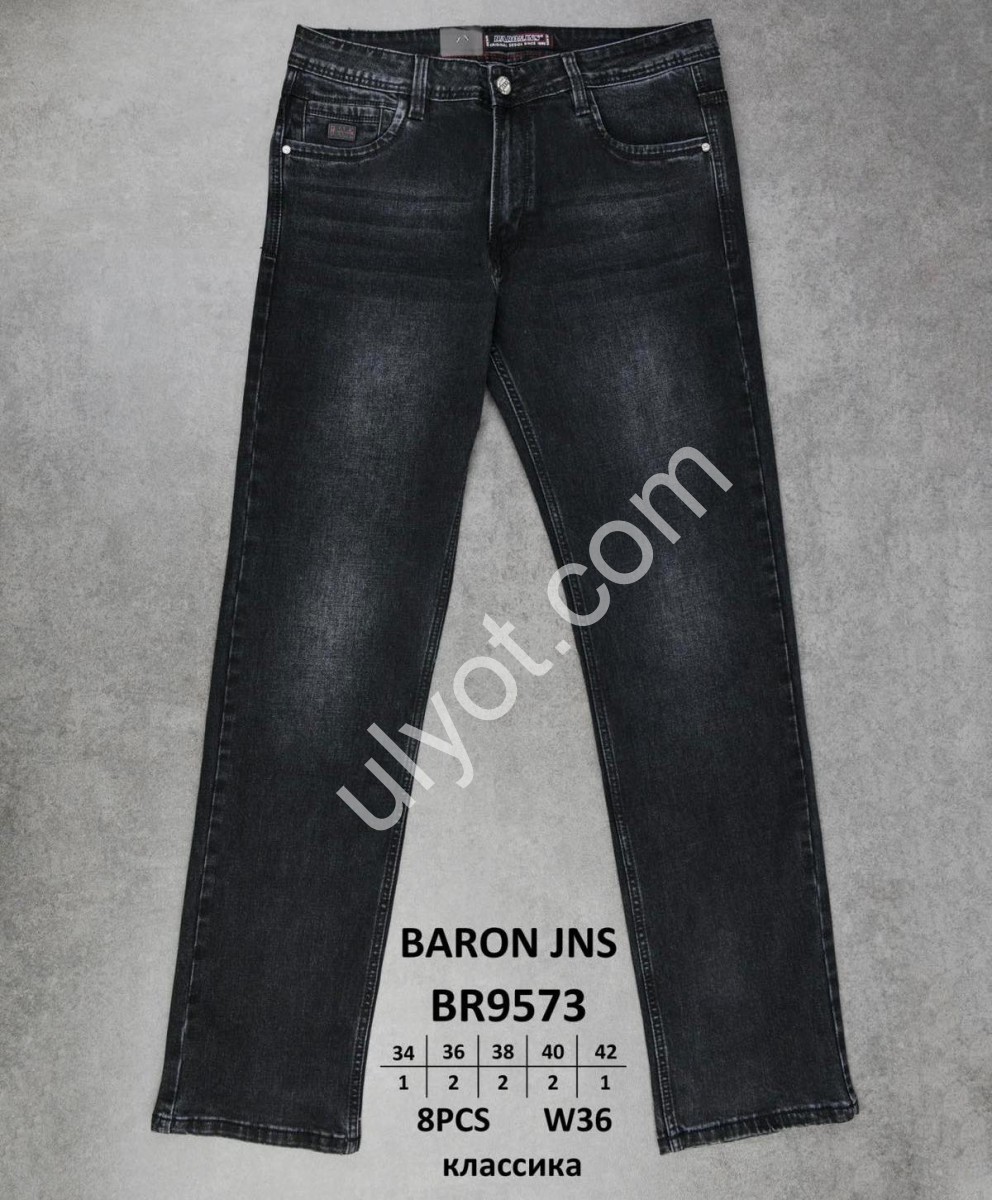 ДЖИНСЫ BARON (34-42) ЧЕРНЫЙ 9573