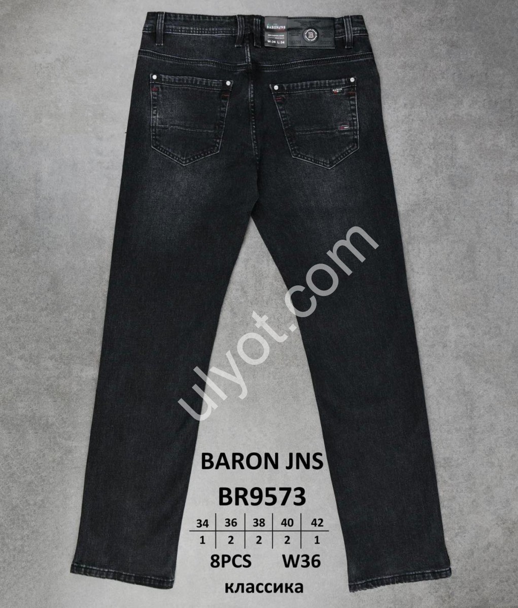 ДЖИНСЫ BARON (34-42) ЧЕРНЫЙ 9573