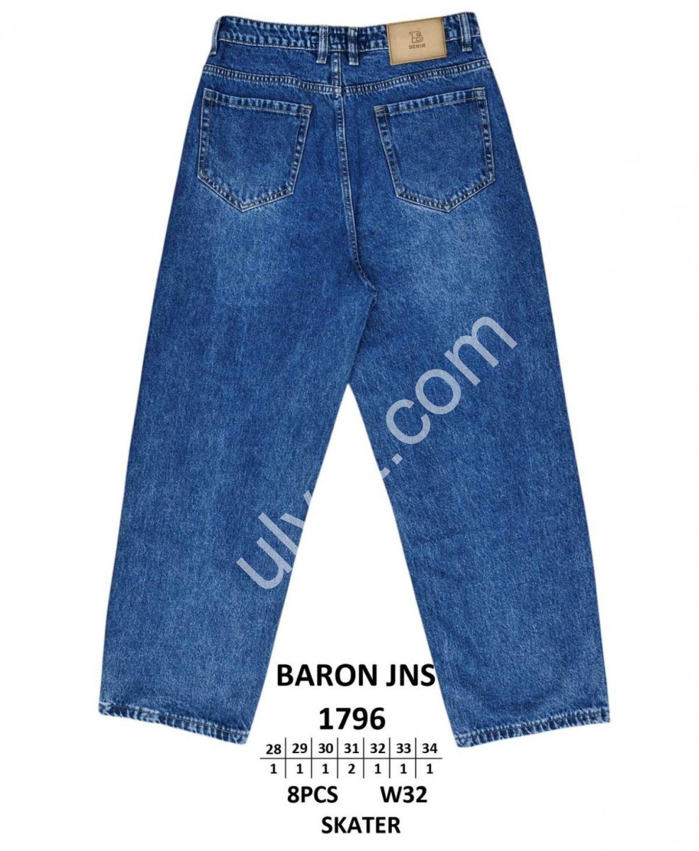 ДЖИНСЫ BARON (28-34) Т.СИНИЙ 1796