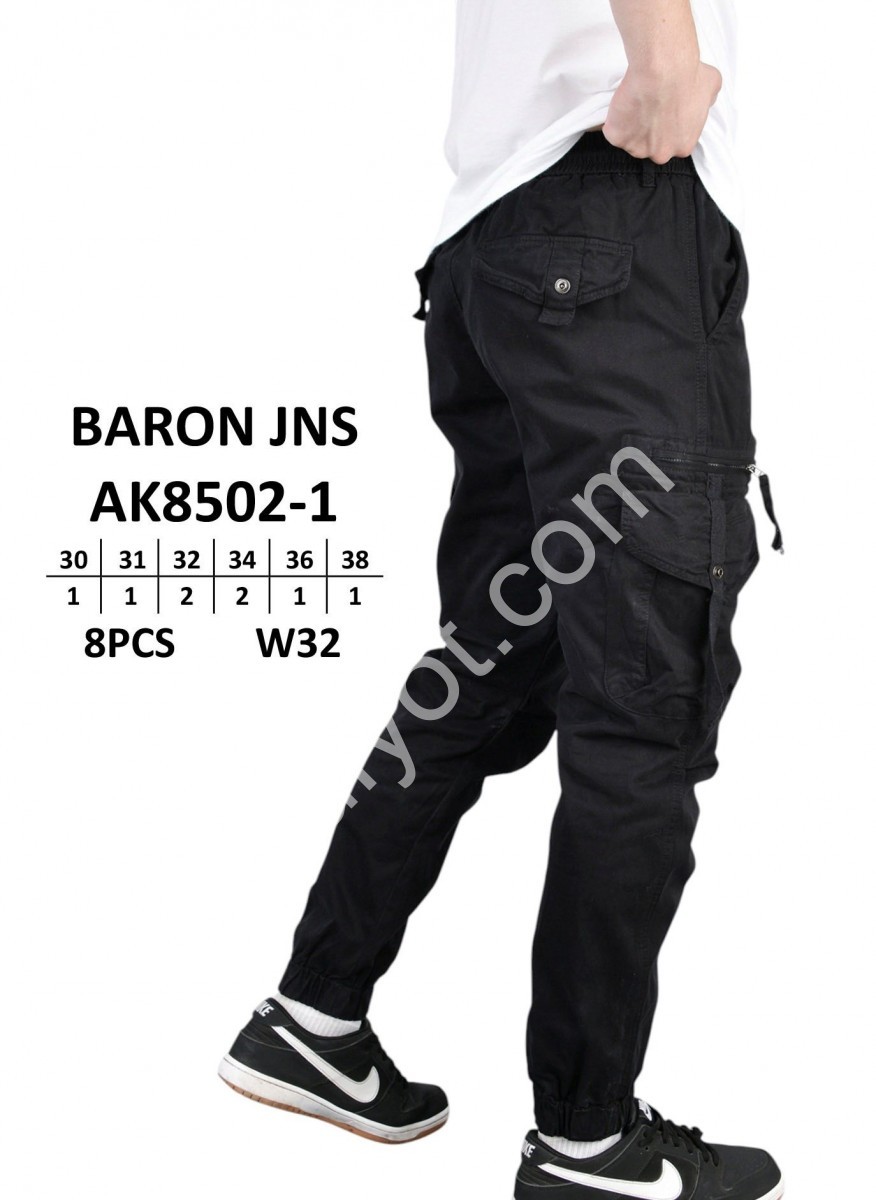 ДЖИНСИ BARON (30-38) ЧОРНИЙ 8502-1