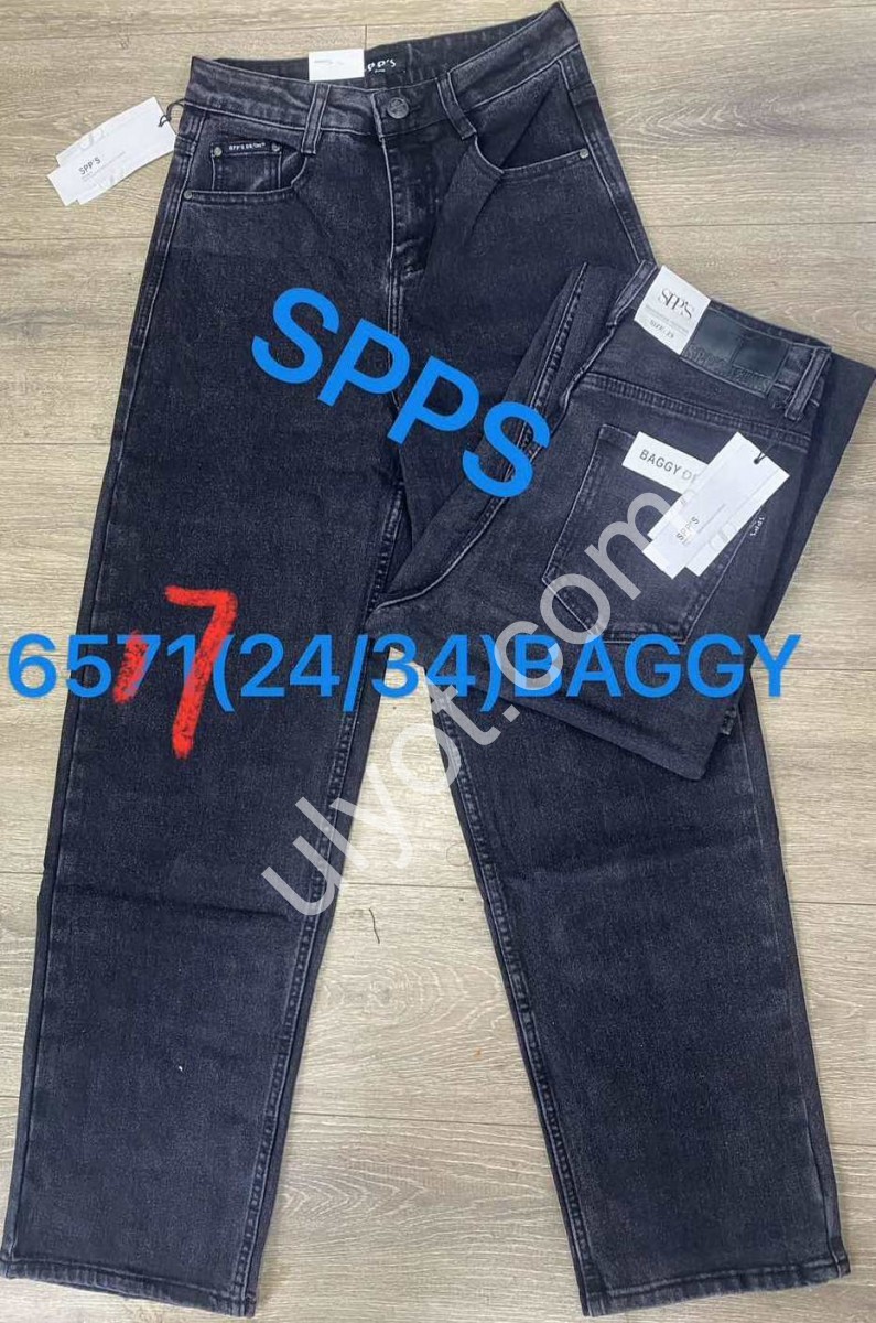 ДЖИНСЫ SPPS (24-34) ГРАФИТ 6517