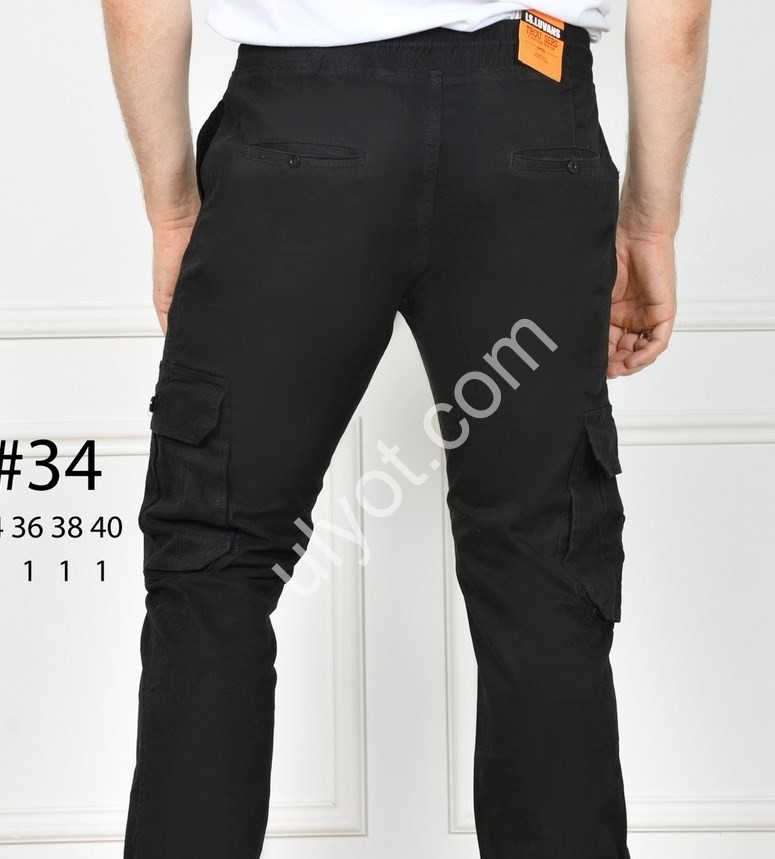 ДЖЕГІНСИ LS JEANS (30-40) ЧОРНИЙ 723B