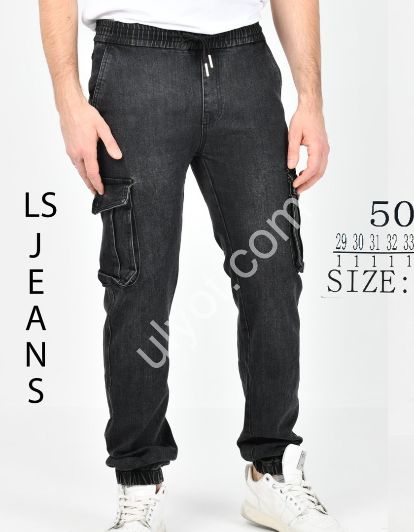 ДЖЕГІНСИ LS JEANS (29-38) ГРАФІТ 503