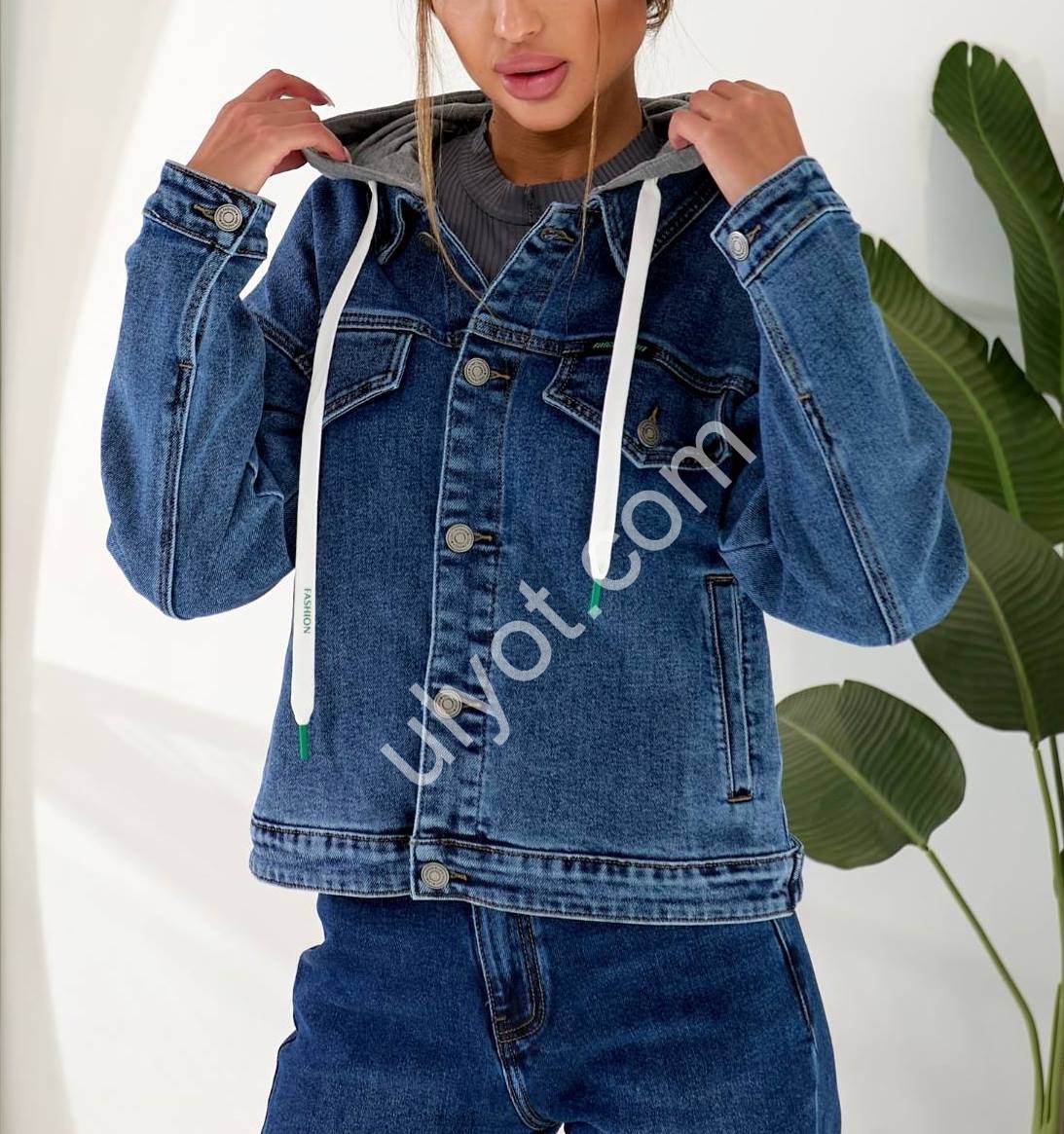КУРТКА ДЖИНСОВА LIANA (S-2XL) Т.СИНІЙ 2-003