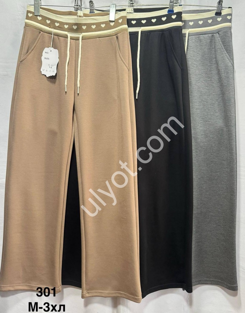 ШТАНЫ (M-3XL) ЧЕРНЫЙ 301