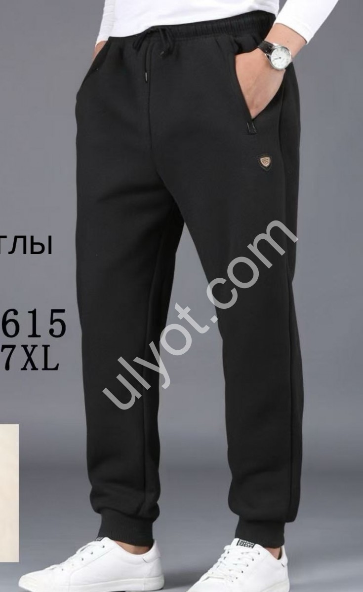 СПОРТ.ШТАНЫ (3XL-7XL) ФЛИС МАНЖЕТ Т.СИНИЙ 2615