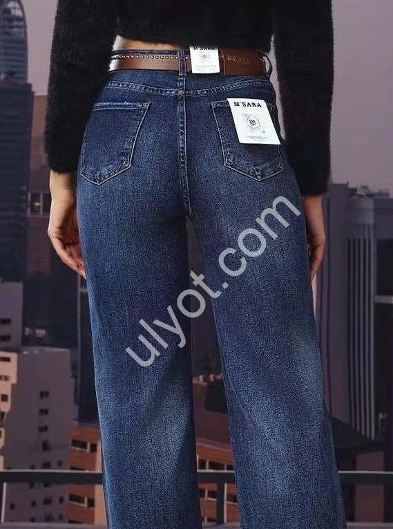 ДЖИНСЫ M.SARA (XS-XL) ГРАФИТ 2030-C