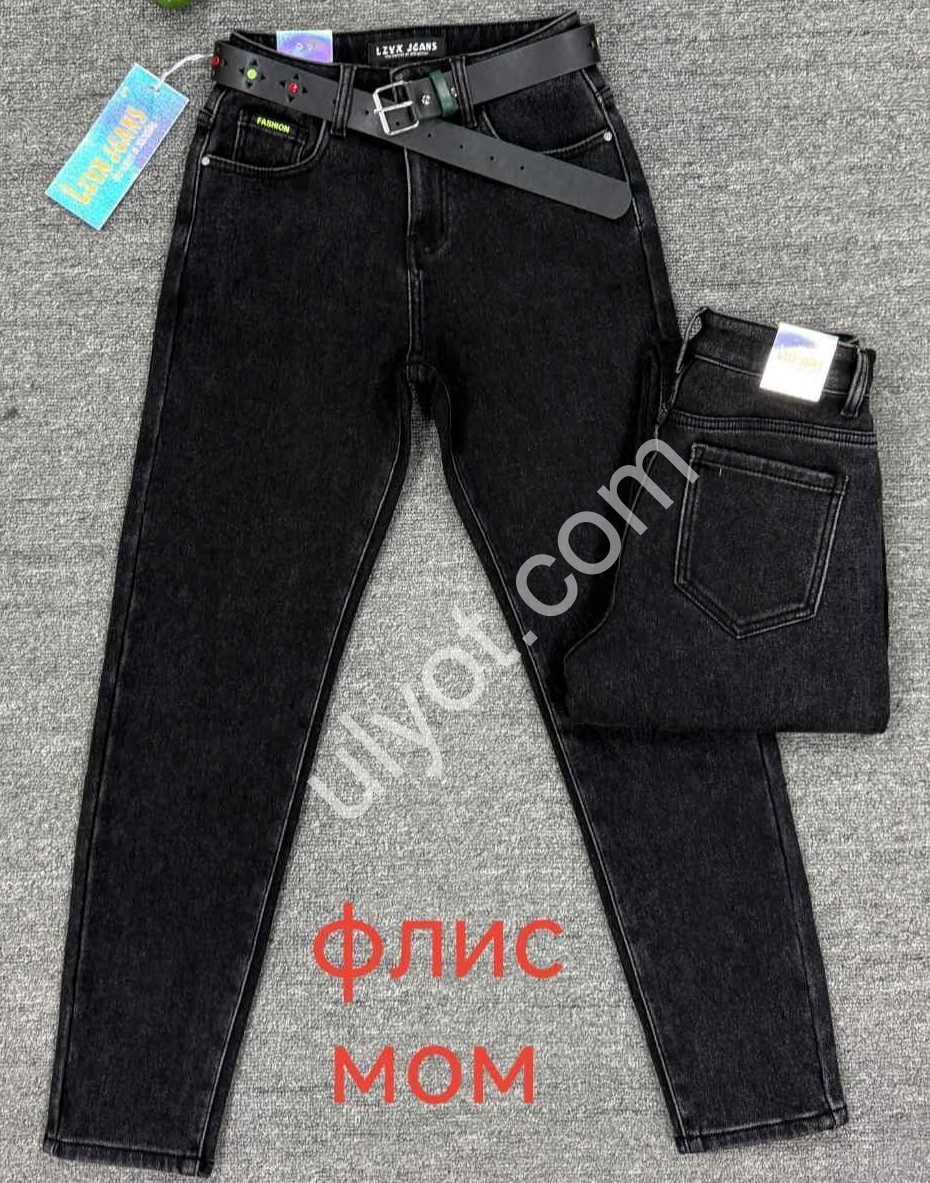 ДЖИНСЫ LZYX (25-30) ФЛИС ГРАФИТ 88255