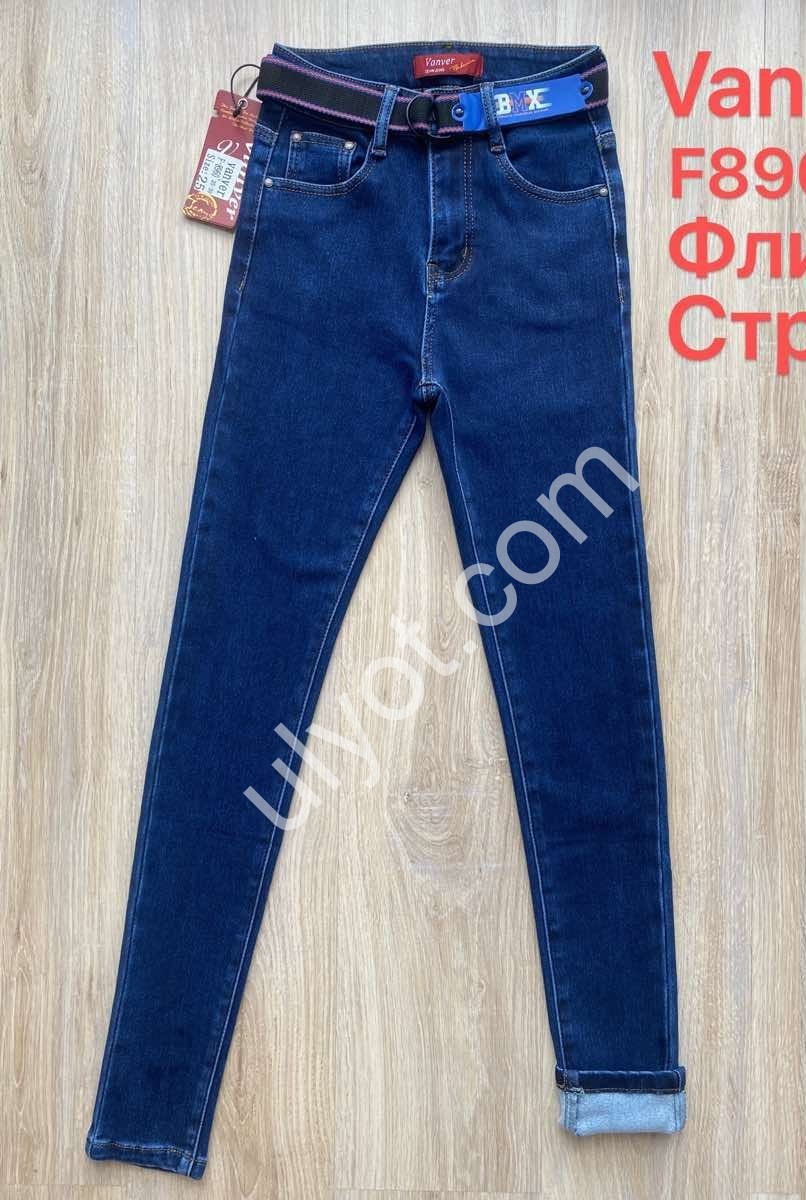 ДЖИНСИ VANVER (25-30) ФЛІС Т.СІНІЙ F8960
