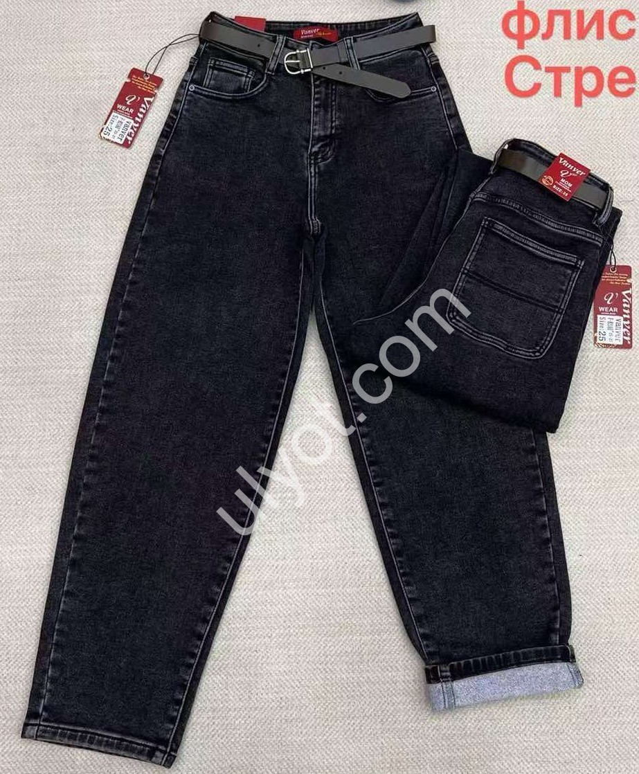 ДЖИНСЫ VANVER (25-27) ФЛИС ГРАФИТ F82160