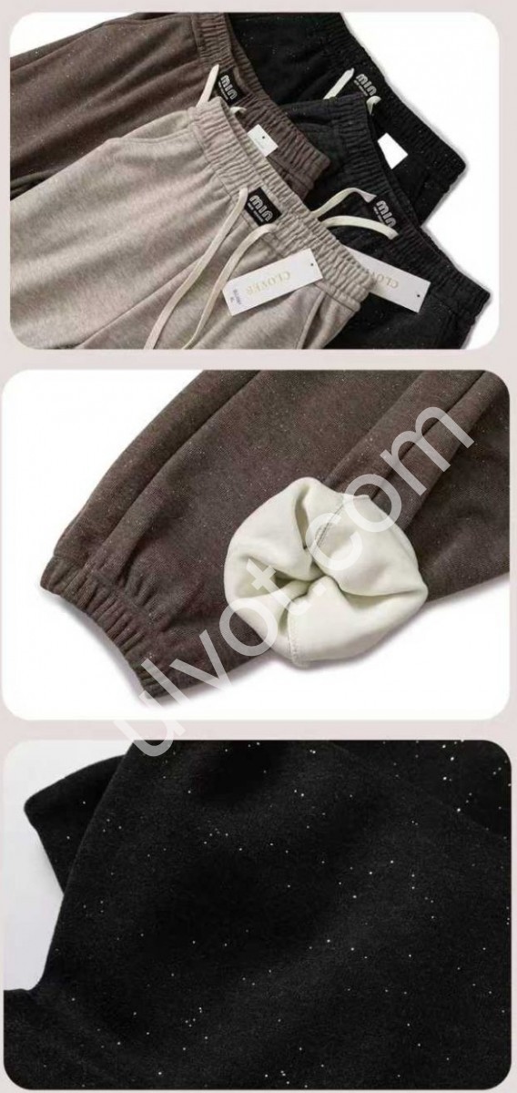 Фото 1 ШТАНЫ (L-3XL) ФЛИС МИКС 4981