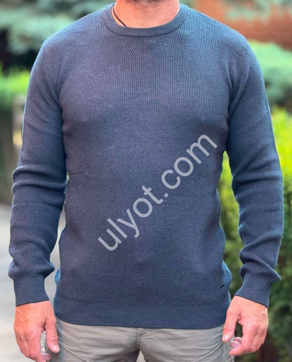 СВІТЕР VIP STONES (M-2XL) Т.СИНІЙ 5950