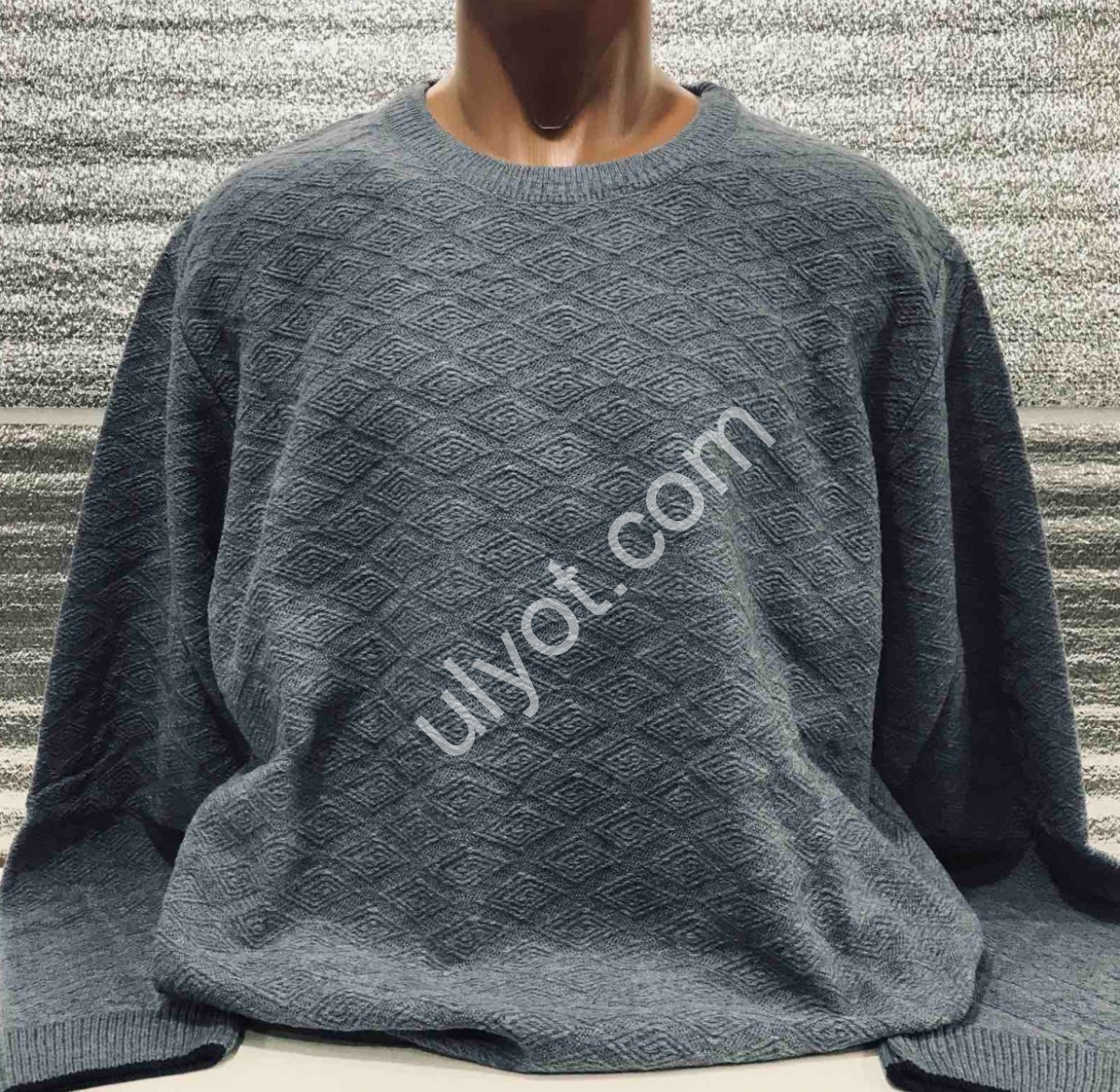 СВІТЕР CASHMERE (3XL-5XL) СІРИЙ 12136