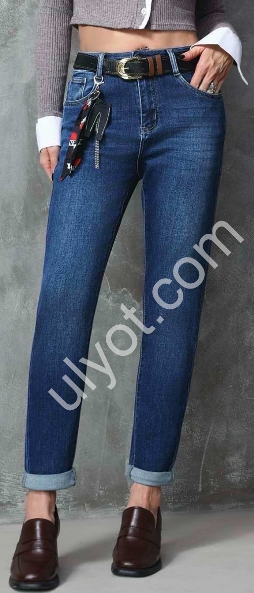 ДЖИНСЫ M.SARA (XS-XL) Т.СИНИЙ 3599-2