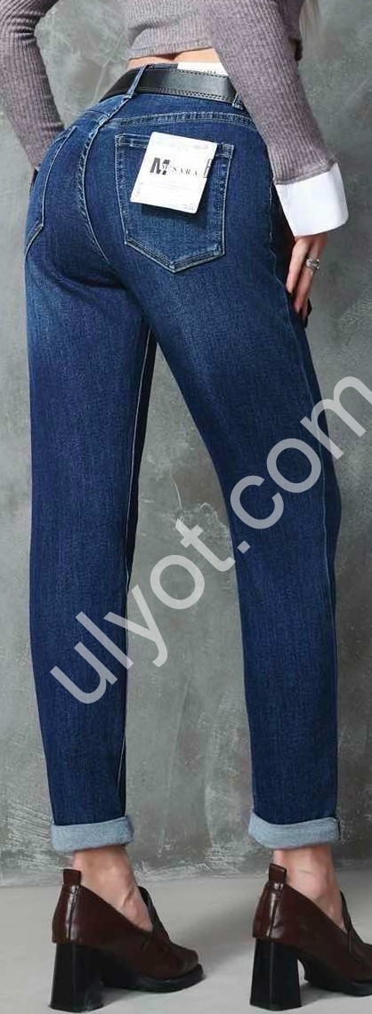 ДЖИНСЫ M.SARA (XS-XL) Т.СИНИЙ 3599-2